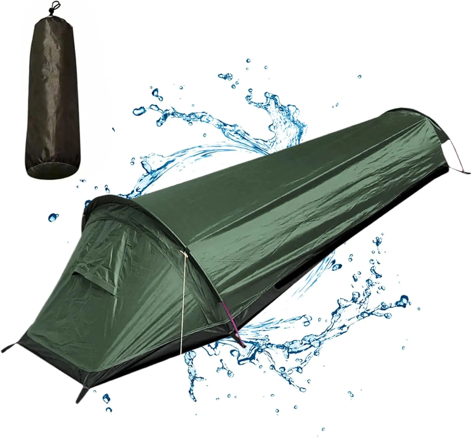1 Man Tent Waterproof One Man Tent,Ultralight & Waterproof 1 Man Tent,Breathable 1 Person Tent with Fine Mesh,Portable Backpacking Tent with Carry Bag for Hiking Camping Mountaineering Fishing Travel