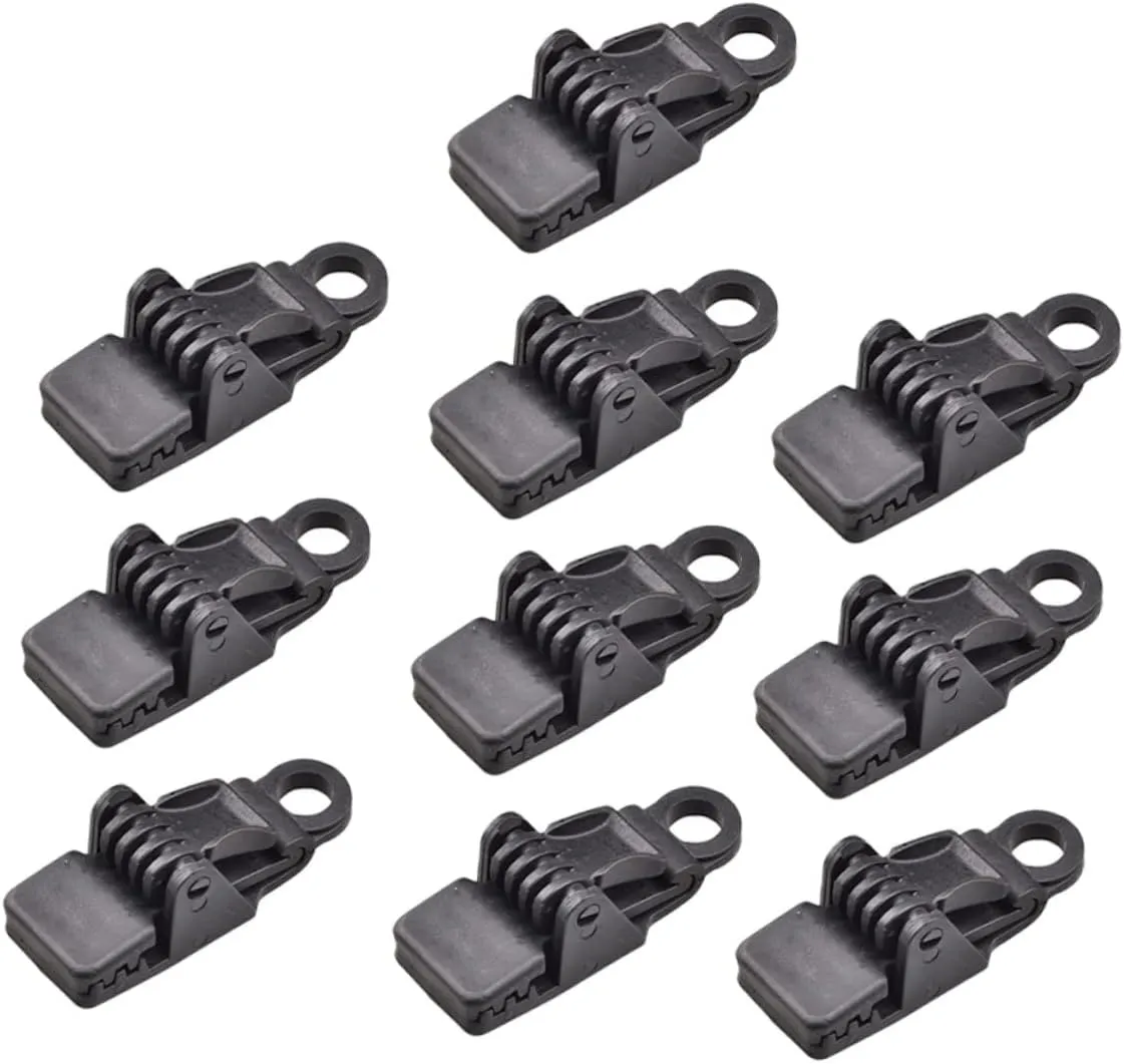 10 Pcs Plastic Tent Clips Waterproof Tarp Clip for Camping Tent Tarp Shelter