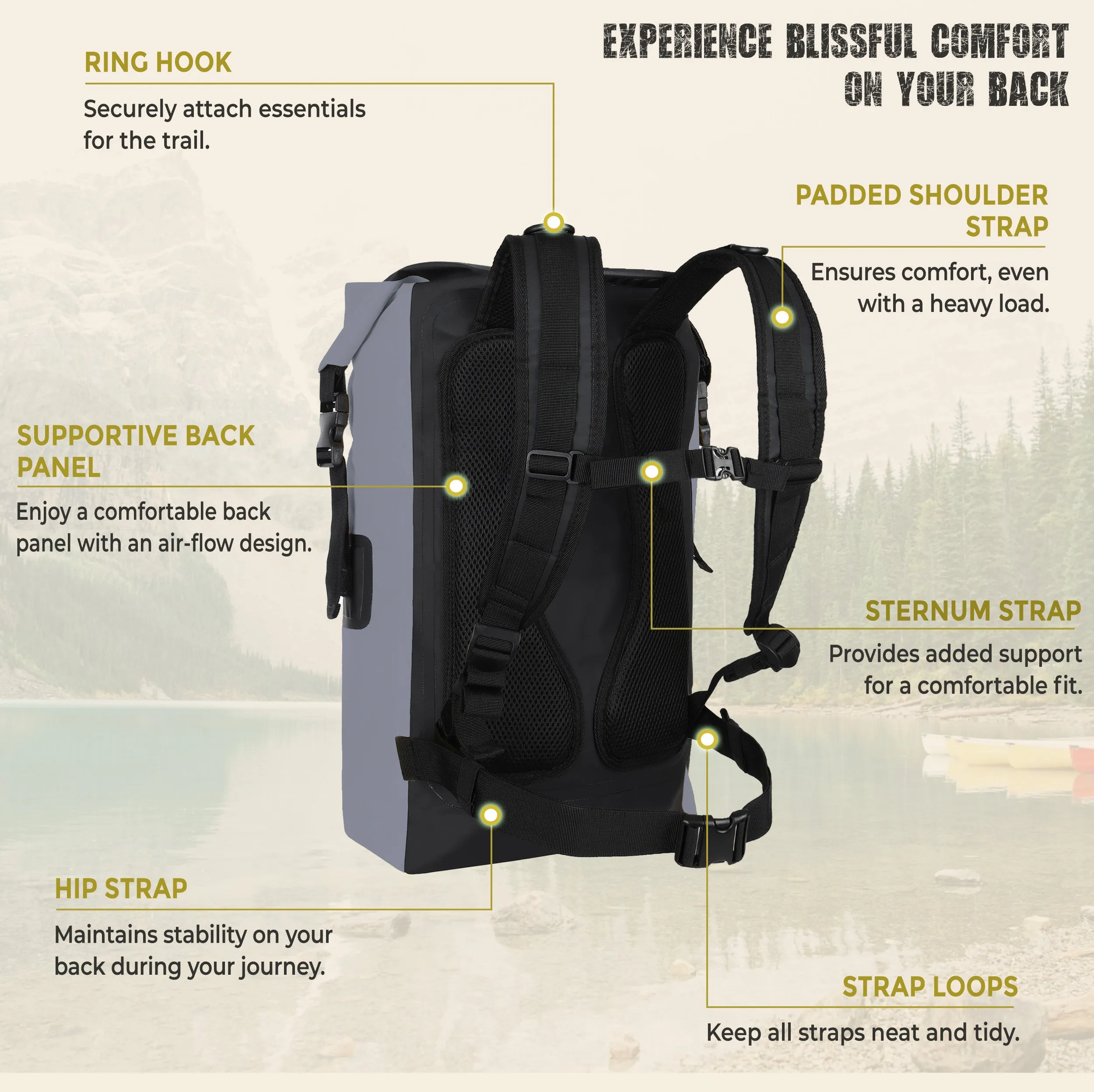 100% Waterproof Dry Bag Backpack