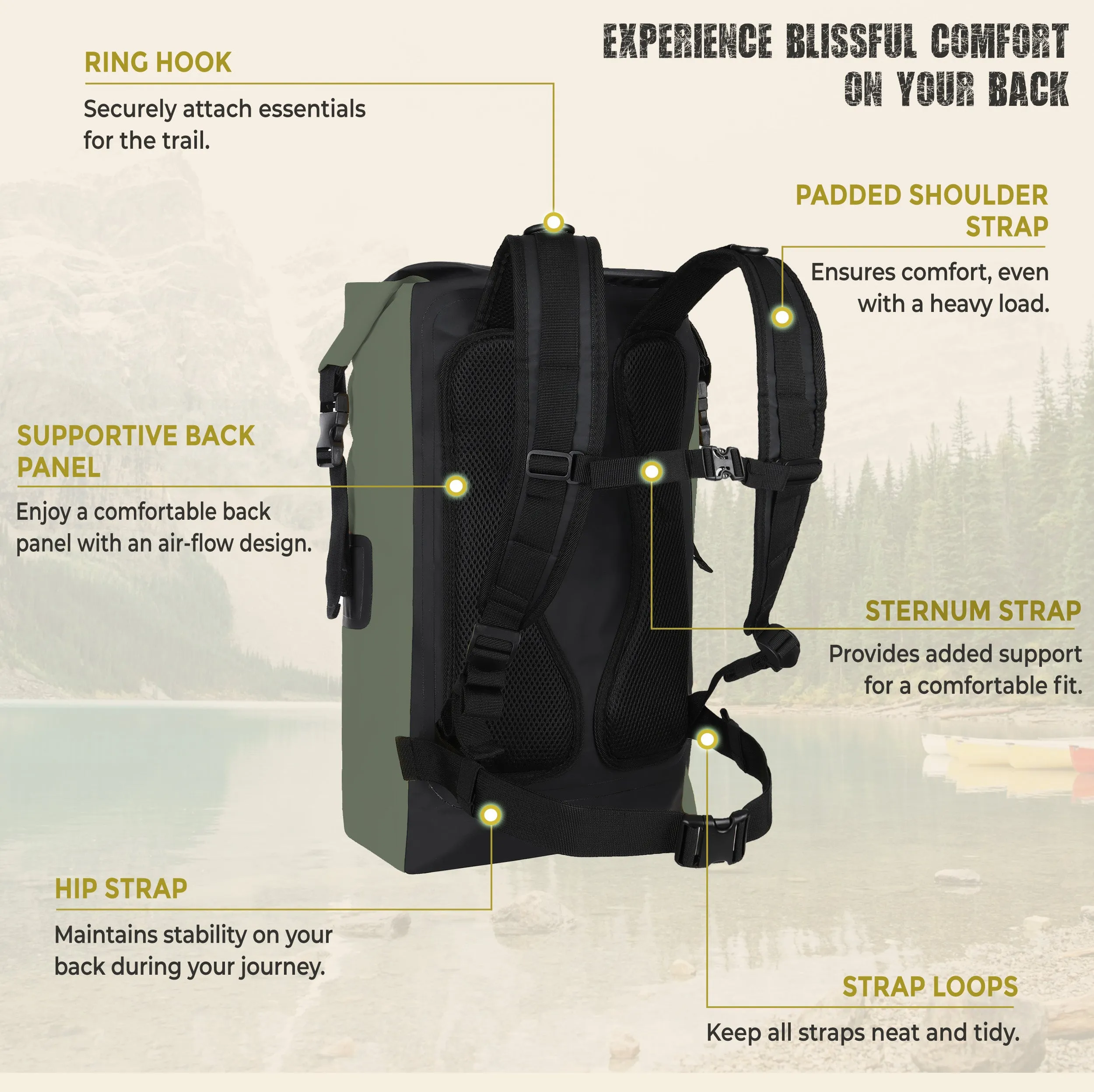 100% Waterproof Dry Bag Backpack