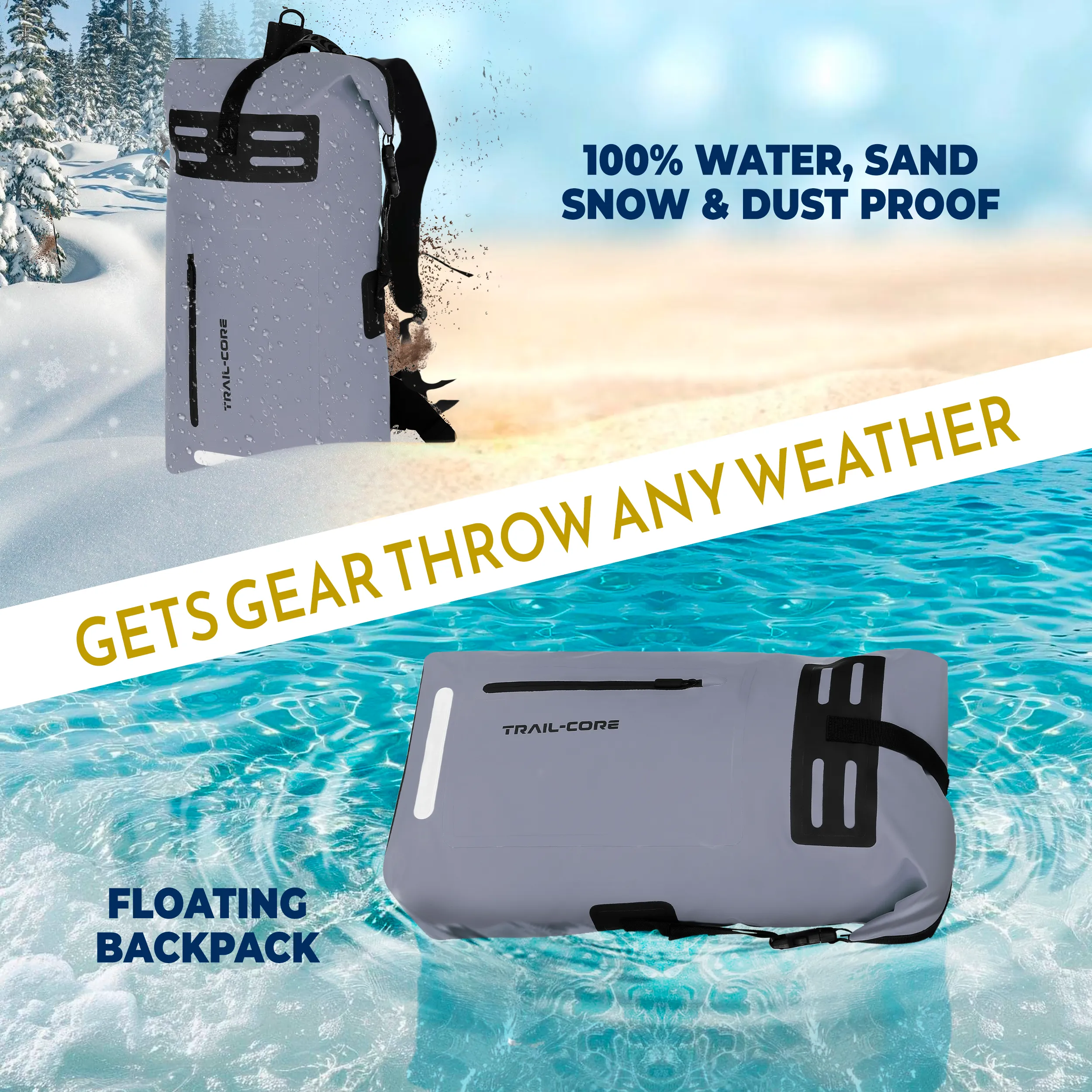 100% Waterproof Dry Bag Backpack