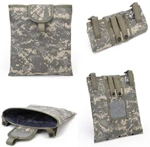 1000D Nylon Folding Tactical Dump Pouch – Foldable Molle Magazine Mag Dump Pouch （5 Colors Optional）