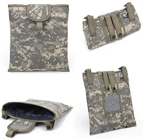 1000D Nylon Folding Tactical Dump Pouch – Foldable Molle Magazine Mag Dump Pouch （5 Colors Optional）