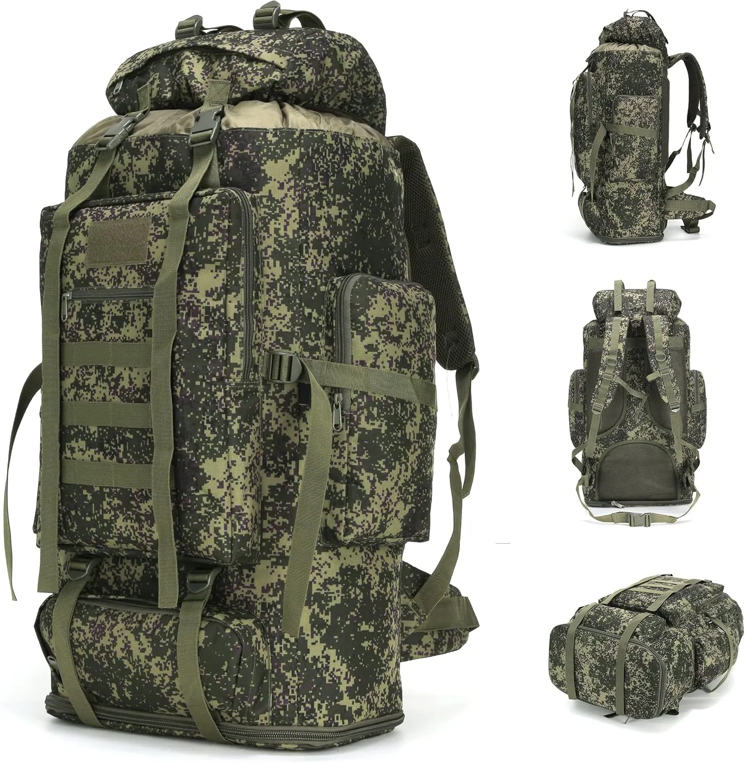 100L Hiking Camping Backpack Tactical Backpack for Men Large Survival Hunting Waterproof Backpack Molle Rucksack Military Camping Backpacking Daypack