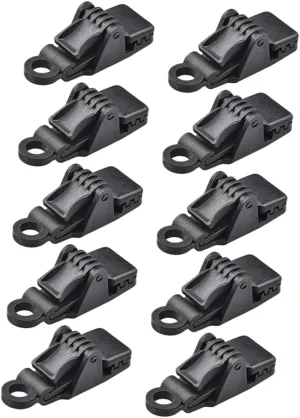 10Pcs Camping Tarp Clips Plastic Tent Fixing Clips for Outdoor Use Strong Grip Clamps for Tarps Awnings and Boat Covers Easy to Install and Durable Design