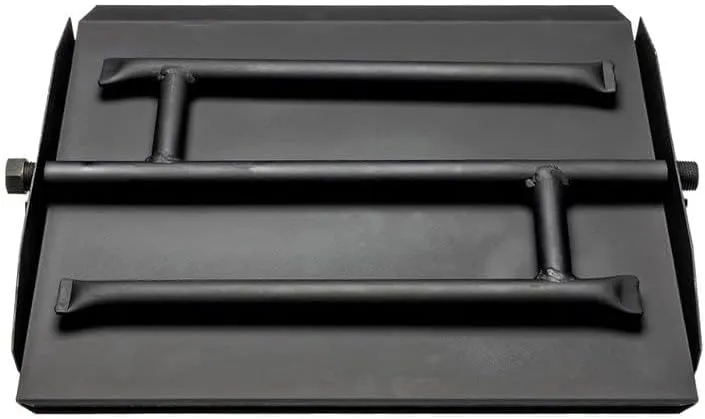 17" Powder Coated Steel Pan for Fire Pit or Fireplace NG - Triple Row Gas Burner Pan & Connection Kit- Specifically for 17" Fire Logs, Easy to Install   Bonus Bag of Glowing Embers