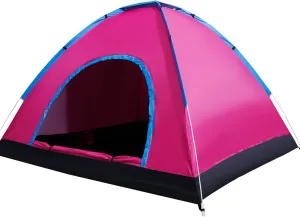 190T PU Pop Up Family Tent Instant Setup Ventilated Waterproof Tent Ultralight Portable Tent for Camping Hiking Mountaineering