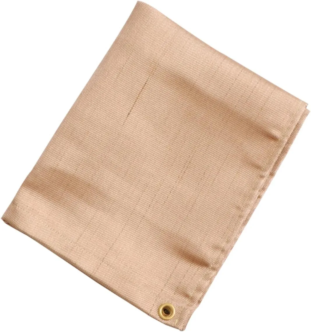 1pc BBQ Fireproof Cloth Blanket Fire Pit Mat for Desktop Tarp Grass Mats Outdoor Camping Gadgets Campfires Emergency Protector Lantern Heater Chocolate Fiberglass Fireproof Cloth