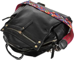 1Pc Fashionable PU Backpack for Outdoor Travel Multi Pocket Design for Books Phone Comfortable Shoulder Straps Stylish Casual Bag for Women