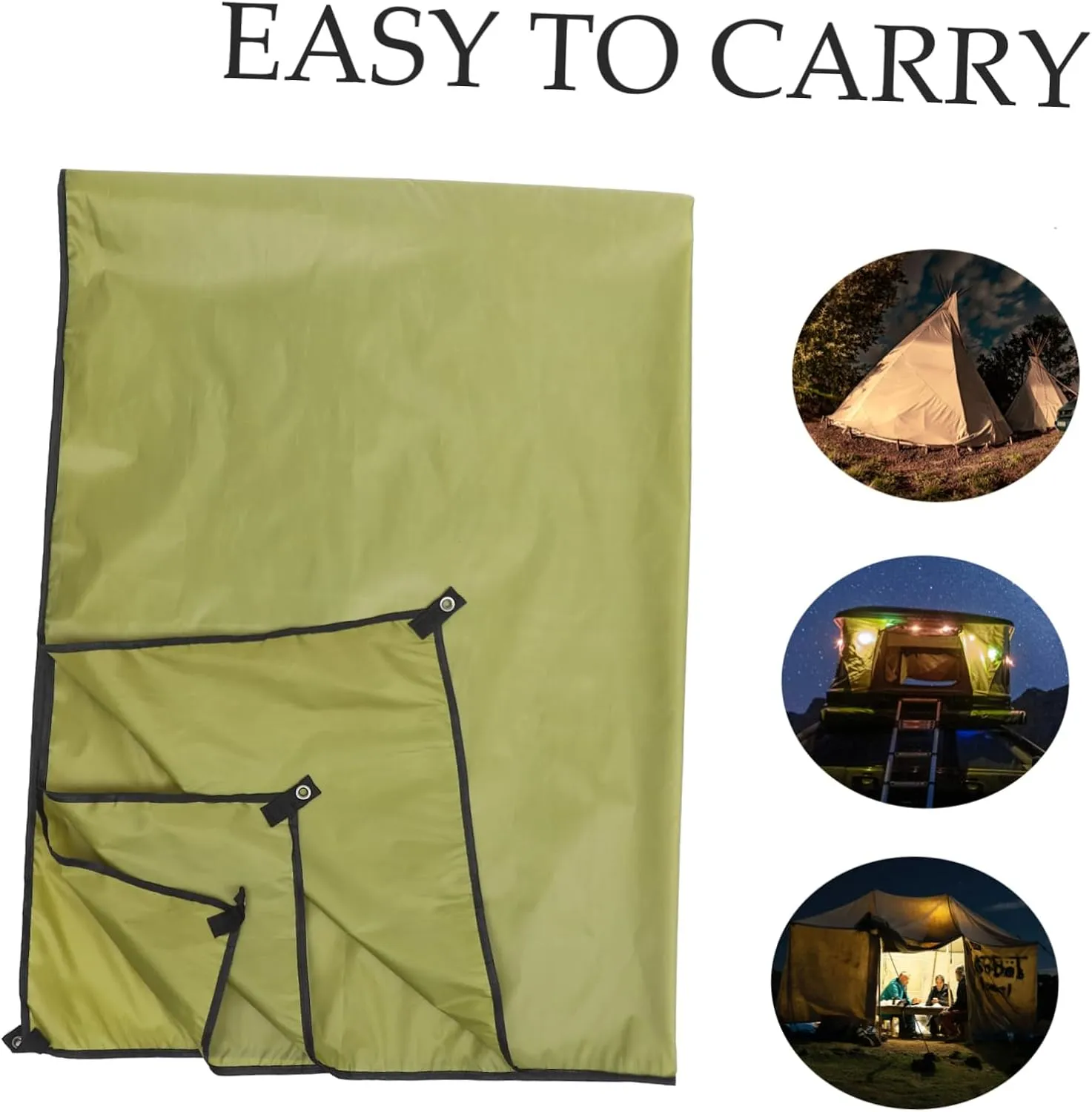 1pc Oxford Cloth Mat for Outdoor Use Portable Camping Tent Ground Mat Uv for Beach Hiking Picnics and Sporting Events Army Green