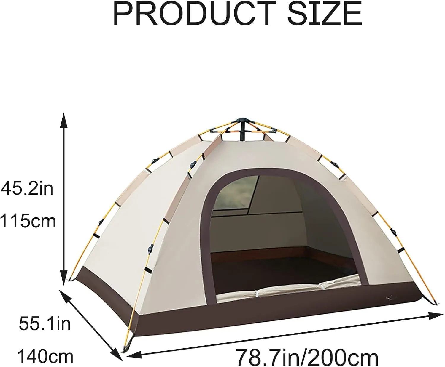 2-3 Person Camping Tent, Waterproof Family Tent, Easy Installation Sun Protection Tents for Camping Hiking & Traveling