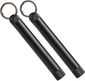 2 Pack Airtight Container - Metal Storage Bottle Tube Container - Waterproof Holder Case - Keychain Storage Tube -Multipurpose Aluminum Container Outdoor Camping Travel for Men, Classic Classic