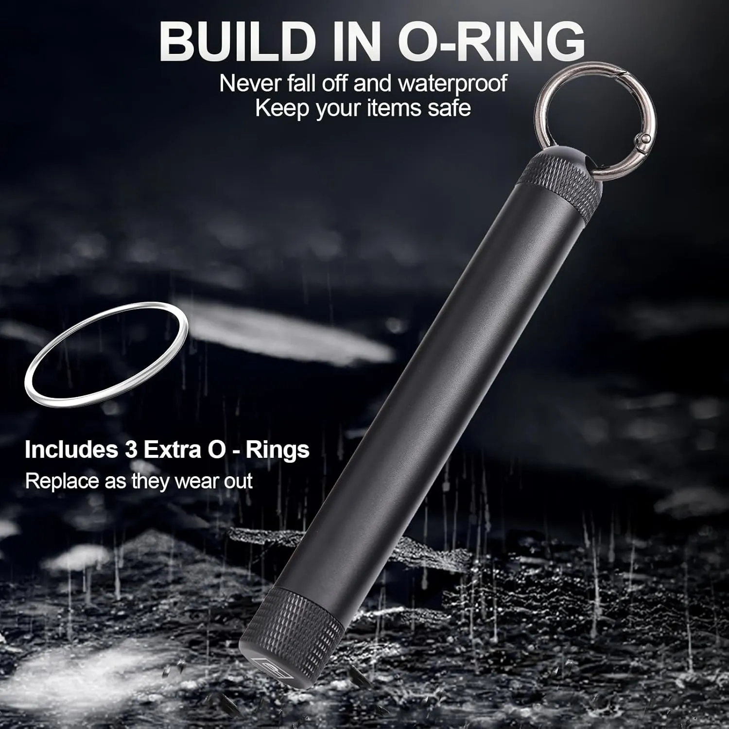 2 Pack Airtight Container - Metal Storage Bottle Tube Container - Waterproof Holder Case - Keychain Storage Tube -Multipurpose Aluminum Container Outdoor Camping Travel for Men, Classic Classic