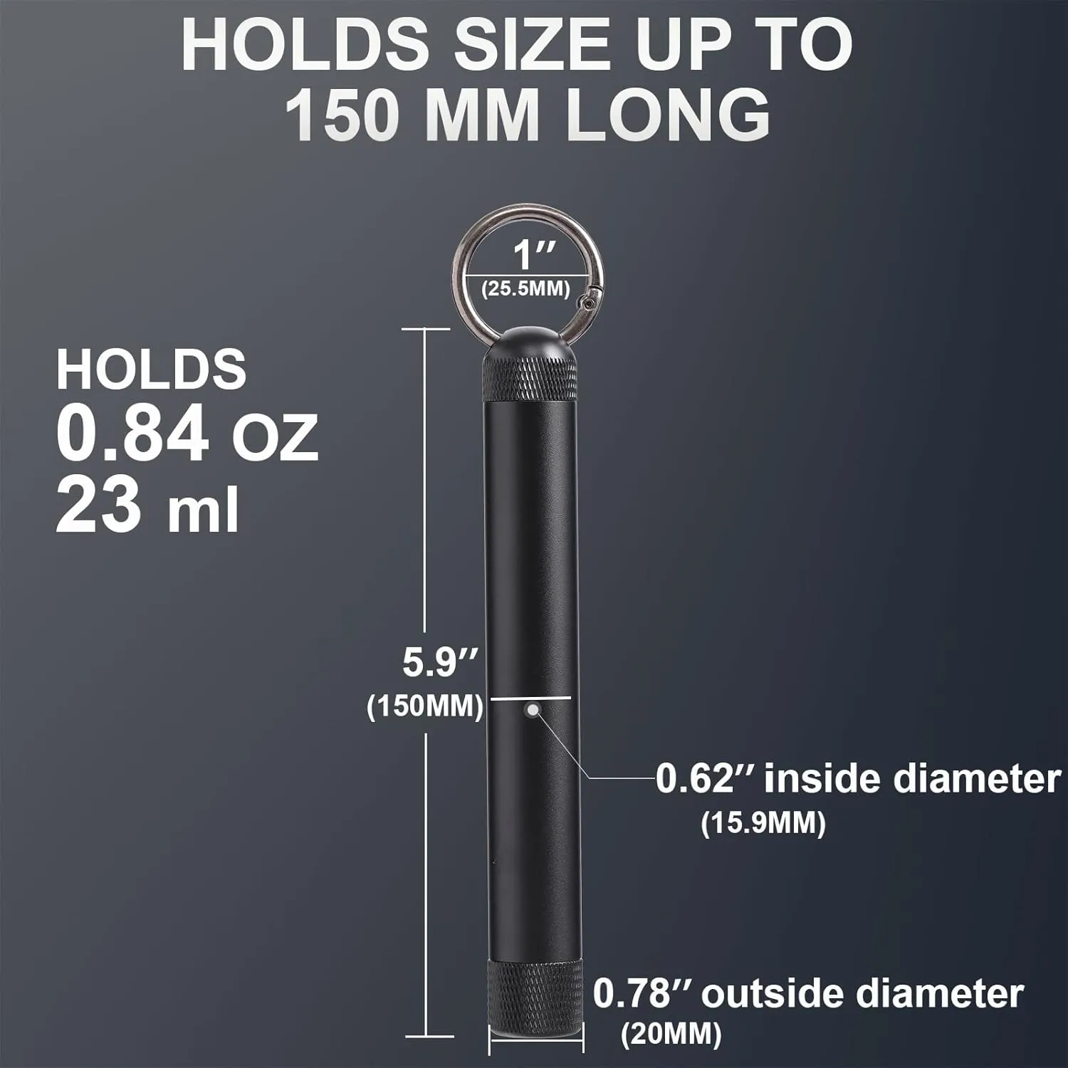 2 Pack Airtight Container - Metal Storage Bottle Tube Container - Waterproof Holder Case - Keychain Storage Tube -Multipurpose Aluminum Container Outdoor Camping Travel for Men, Classic Classic