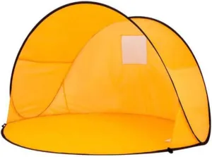 2 Person Beach Tent,Portable Pop Up Sun Shelter-Automatic Instant Family Canopy Tent for Camping,Fishing,Hiking,Picnicing-Outdoor Ultralight Canopy Tents with Carry Bag (Blue) (Orange)