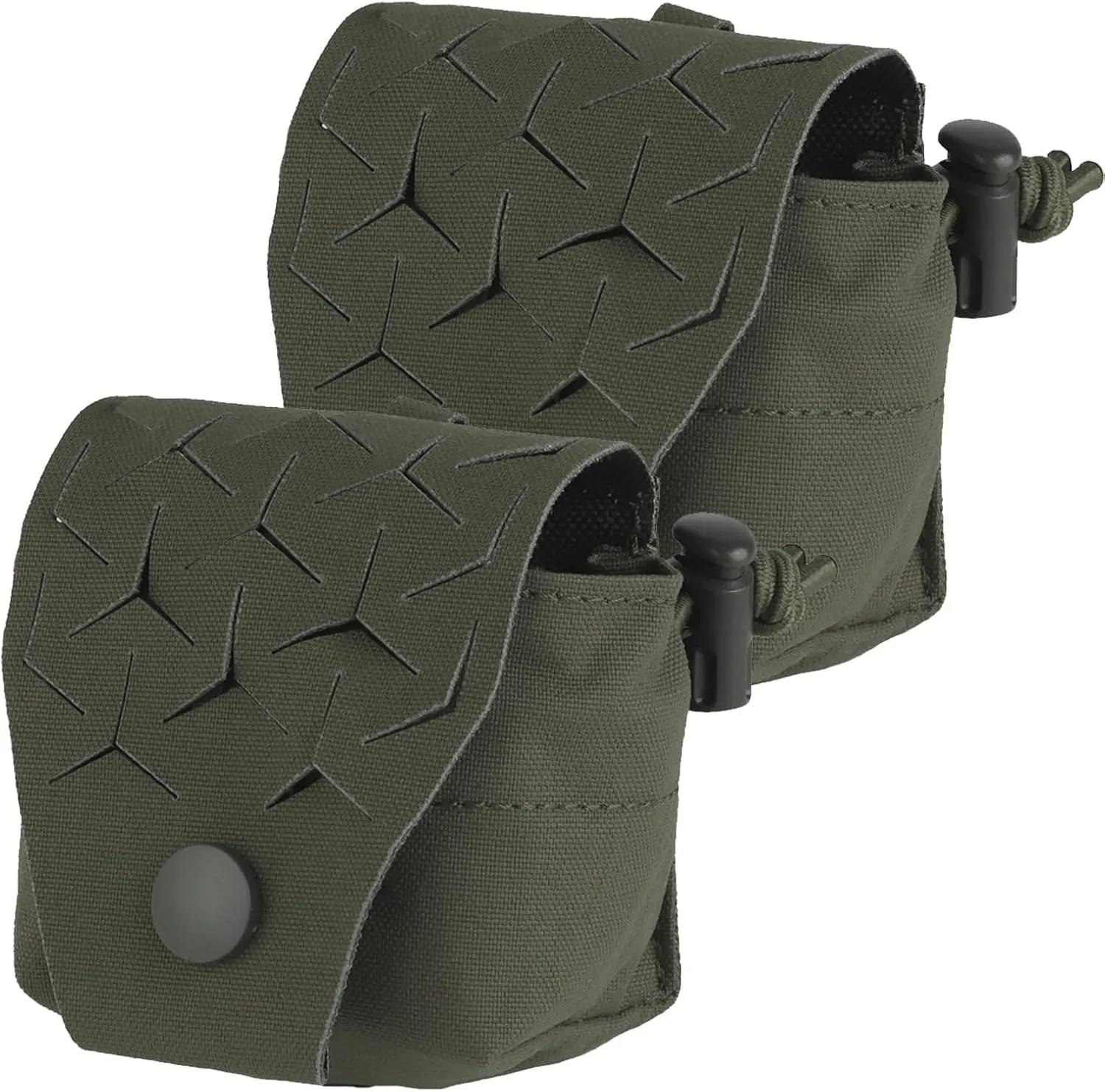2-piece Tactical Bullet Bag, Outdoor Battery Pack Multi-function Equipment Bag, Multi-purpose Camouflage Radio Backpack(Green)