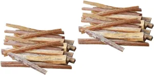 2pcs 1 Outdoor Firelighters 1 Bag of Natural Firelighters Dried Wood Sticks Starter Logs for Fireplace Camping Fire