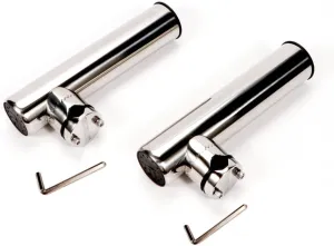 2PCS Fishing Rod Holder Clamp-On Mounting Stainless Steel for Rails 7/8" to 1"