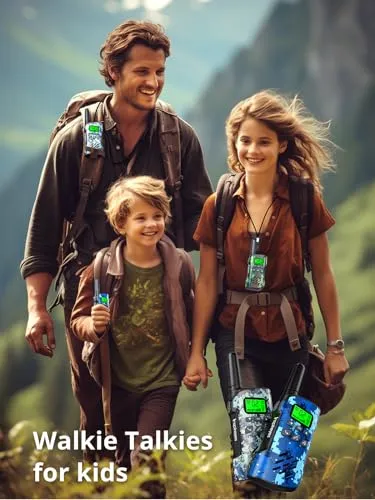 2pcs Walkie Talkies for Kids Rechargeable,2 Way Radio Outdoor Camping