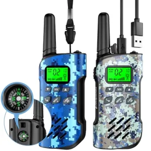 2pcs Walkie Talkies for Kids Rechargeable,2 Way Radio Outdoor Camping