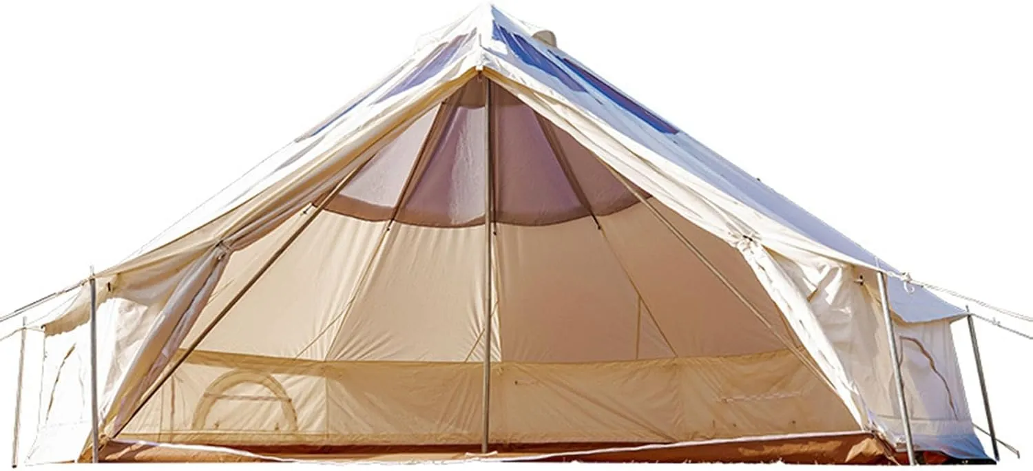 3-4 People Lightweight Tipi Hot Tents with Stove Jack, Teepee Tent for Hunting Family Team Backpacking Camping Hiking