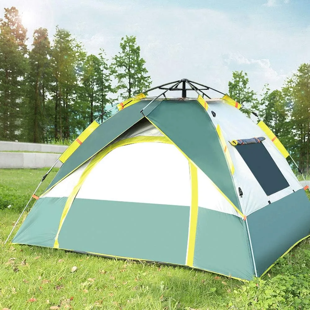 3-4 Person Family Camping Tent Large Waterproof Pop Up Tents,Portable Instant Cabin Tent for Camping Hiking Mountaineering Outdoor