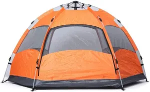 3-4 Person Tents for Camping Instant Setup Tent Double Layer Waterproof for 4 Seasons (E)