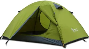 3-4 Season 2 3 Person Lightweight Backpacking Tent Windproof Camping Tent Awning Family Tent Two Doors Double Layer with Aluminum rods for Outdoor Camping Family Beach Hunting Hiking Travel