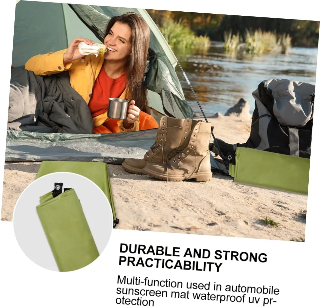 300x300cm Oxford Cloth Mat Waterproof Ground Mat for Camping Portable Outdoor Blanket Beach Pad