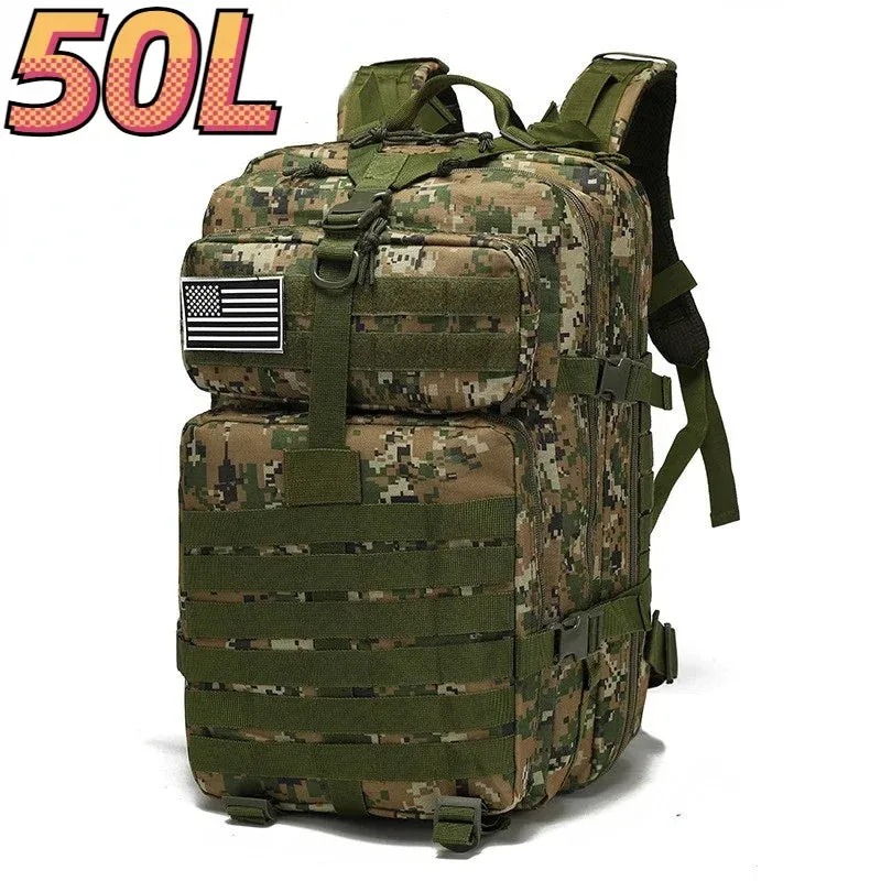 30L/50L 1000D Nylon Waterproof Trekking Bag Backpack