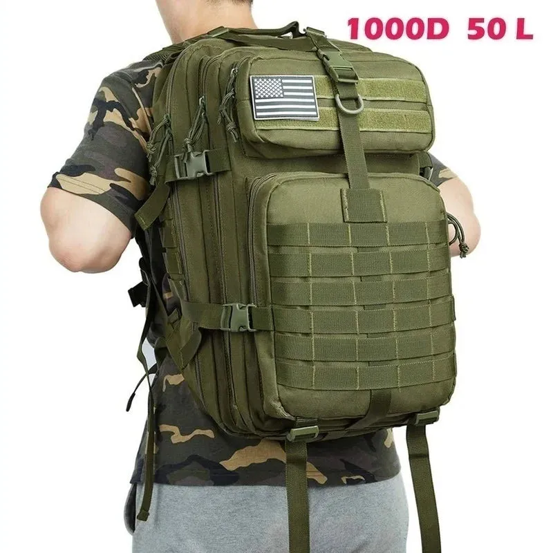 30L/50L 1000D Nylon Waterproof Trekking Bag Backpack