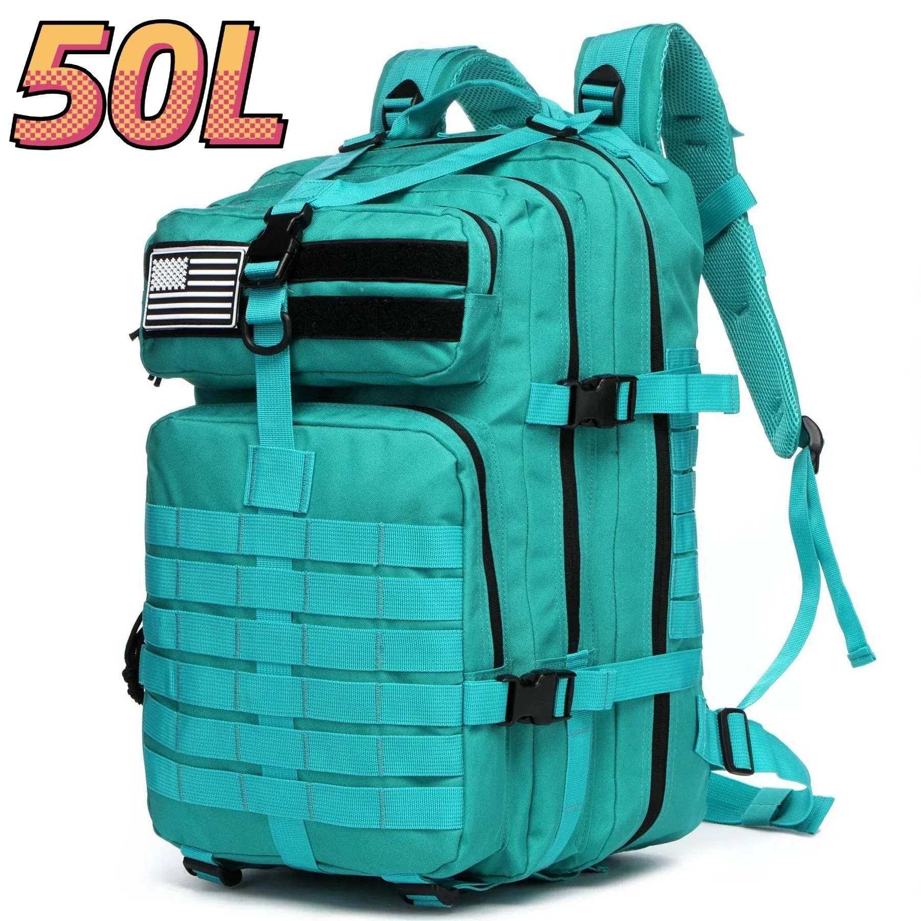 30L/50L 1000D Nylon Waterproof Trekking Bag Backpack