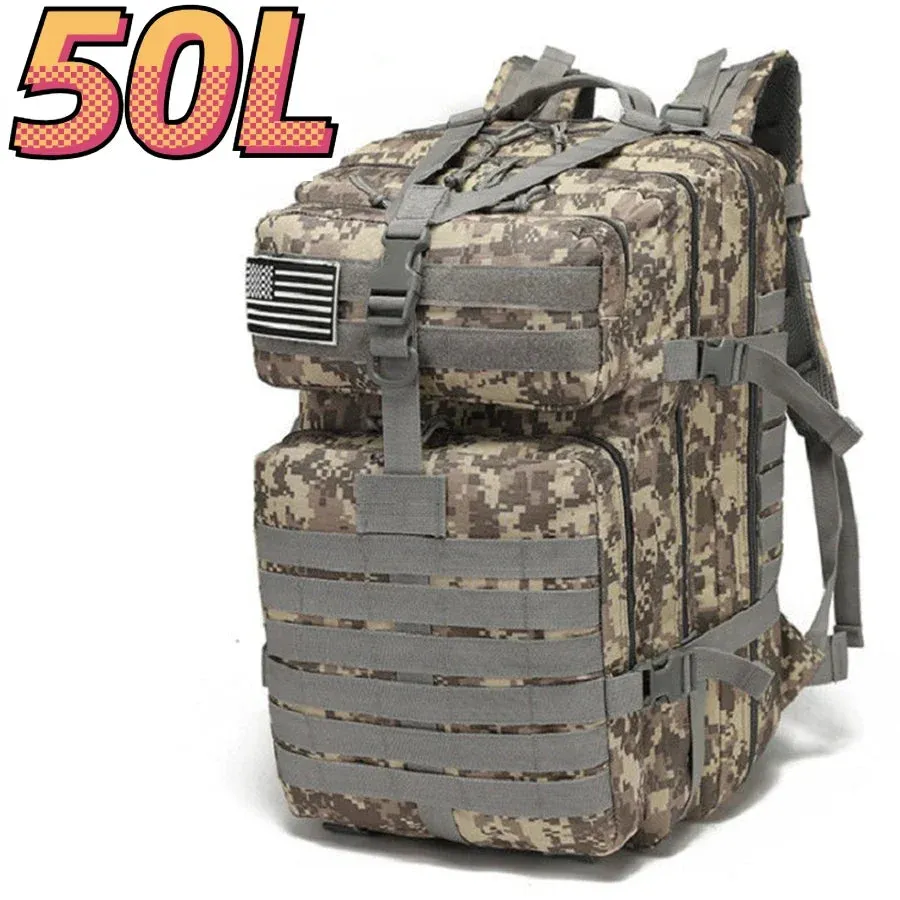 30L/50L 1000D Nylon Waterproof Trekking Bag Backpack