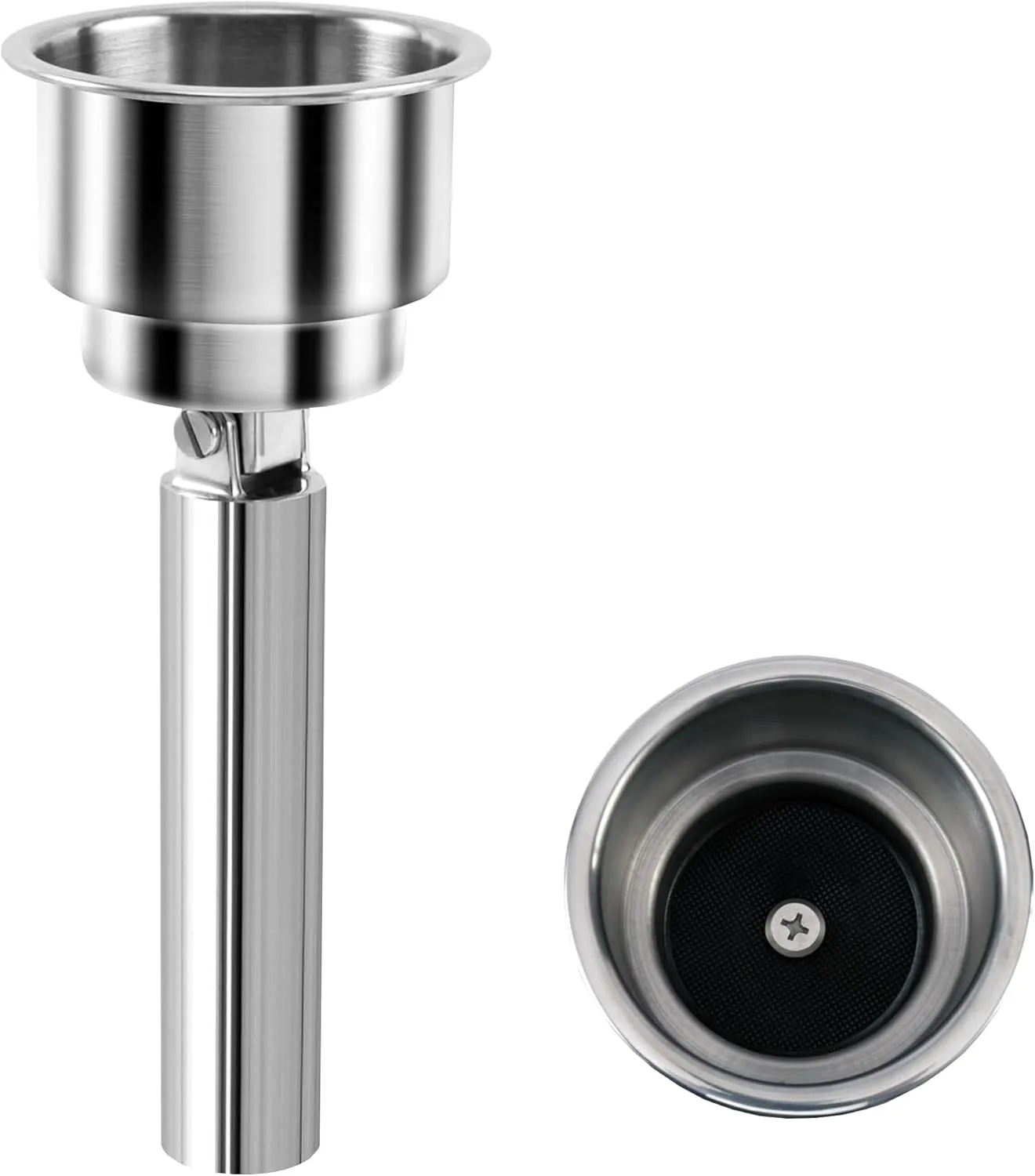 316 Stainless Steel Drop-in Boat Cup Holder,Portable Drink Holder,Adjustable Angle Outrigger Cup Holders,Stainless Steel Flush Mount Boat Cup Holder (Cannot be Used as Fishing Rod Bracket)