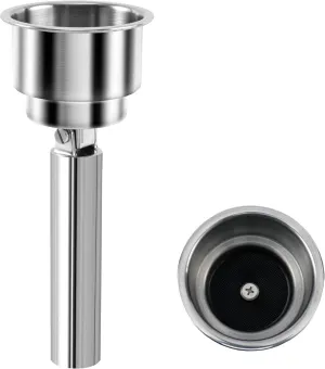 316 Stainless Steel Drop-in Boat Cup Holder,Portable Drink Holder,Adjustable Angle Outrigger Cup Holders,Stainless Steel Flush Mount Boat Cup Holder (Cannot be Used as Fishing Rod Bracket)