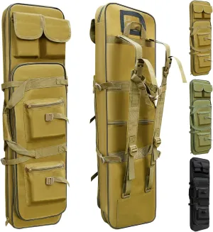 32"/37"/46" Rifle Bag, Black/Khaki/Green Tactical Long Rifle Backpack, Portable Shotgun Case for Firearm Storage and Transportation, Suitable for Outdoor Hunting Shooting