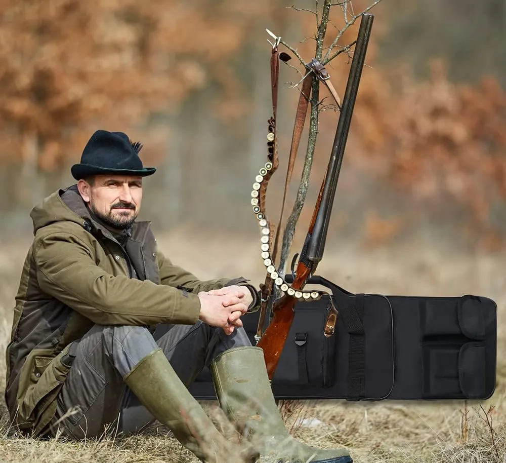 32"/37"/46" Rifle Bag, Black/Khaki/Green Tactical Long Rifle Backpack, Portable Shotgun Case for Firearm Storage and Transportation, Suitable for Outdoor Hunting Shooting