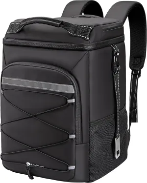 36 Can Insulated Backpack Cooler, Leakproof Waterproof Soft-Sided Cooler Bag, Large Capacity Portable Cooler for Camping, Hiking, Picnic, Lunch & Travel, Unisex Design for Men & Women