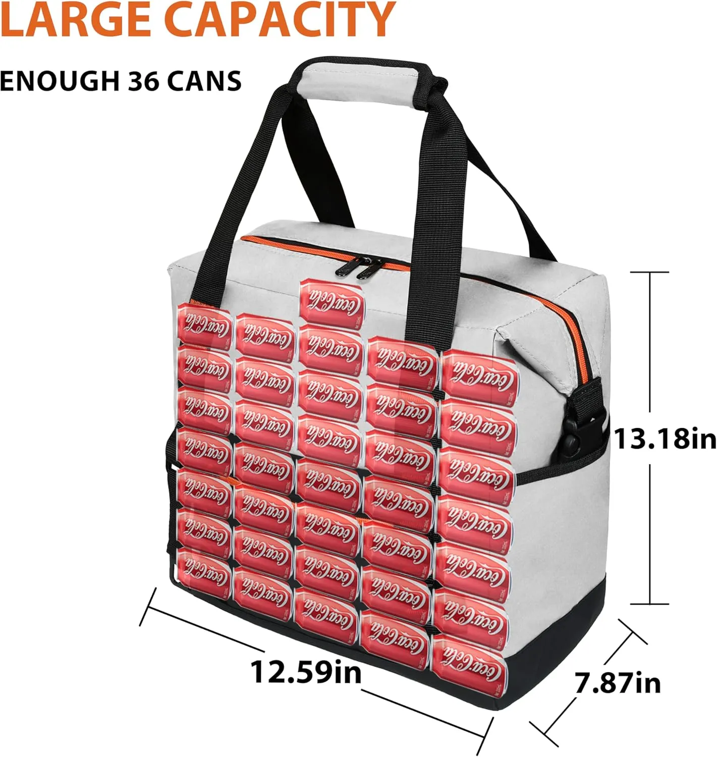 36 Cans Backpack Cooler, Leakproof Collapsible Soft Camping Insulated Cooler Bag, Waterproof Durable Cooler Backpack for Travel, Camping