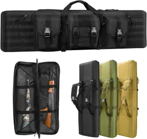 36/42/46in Double Rifle Case, Tactical Long Rifle Backpack, Portable Shotgun Case for Firearm Storage and Transportation, Suitable for Outdoor Hunting Shooting