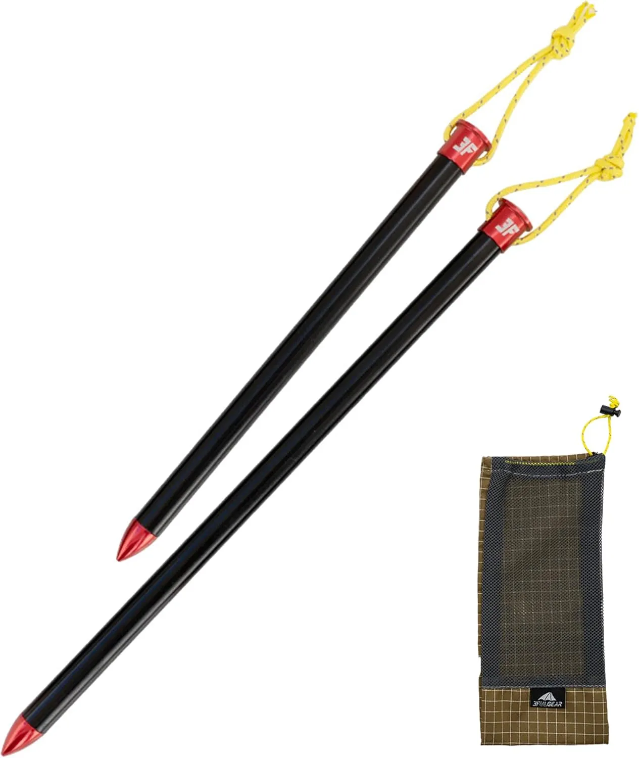 3F UL Gear 6/10PCS Lightweight Camping Tent Stakes, 5.9/7.8'' Hollow Aluminum Alloy Tent Pegs Ground Stakes, Essential Camping Accessories for Camping, Garden, Hiking (20cm-6pcs)