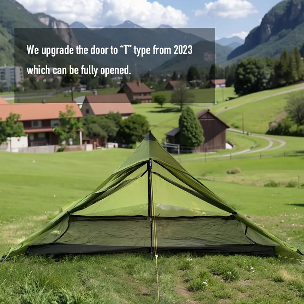 3F UL Gear Lanshan PRO Lanshan Ultralight Tent Ultralight Tent 3-Season Backpacking Tent for 1-Person or 2-Person Camping, Climbing, Hiking, Trekking, Kayaking (for 1 Person, Khaki- 4 Season)