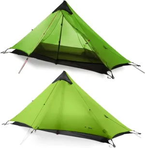 3F UL Gear Lanshan Ultralight 1-Person or 2-Person Backpacking Tent, 3-Season or 4-Season, Outdoor Lightweight Waterproof Professional Tent, Trekking, Kayaking, Climbing, Hiking