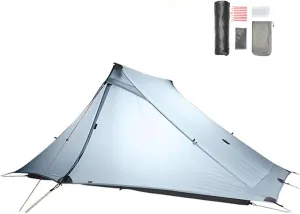 3FULGEAR Lanshan 2 Pro Tent 2 Person Ultralight Camping Tent, 3/4 Season Professional 20D Silnylon Rodless Tent for Camping, Climbing, Hiking