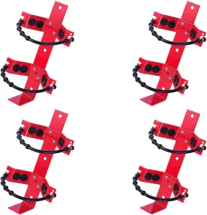 (4 Pack) 5 Lb Boat Heavy Duty Fire Extinguisher Mount Brackets with Cords 860, Red (860-5Lb-Mount-SF)