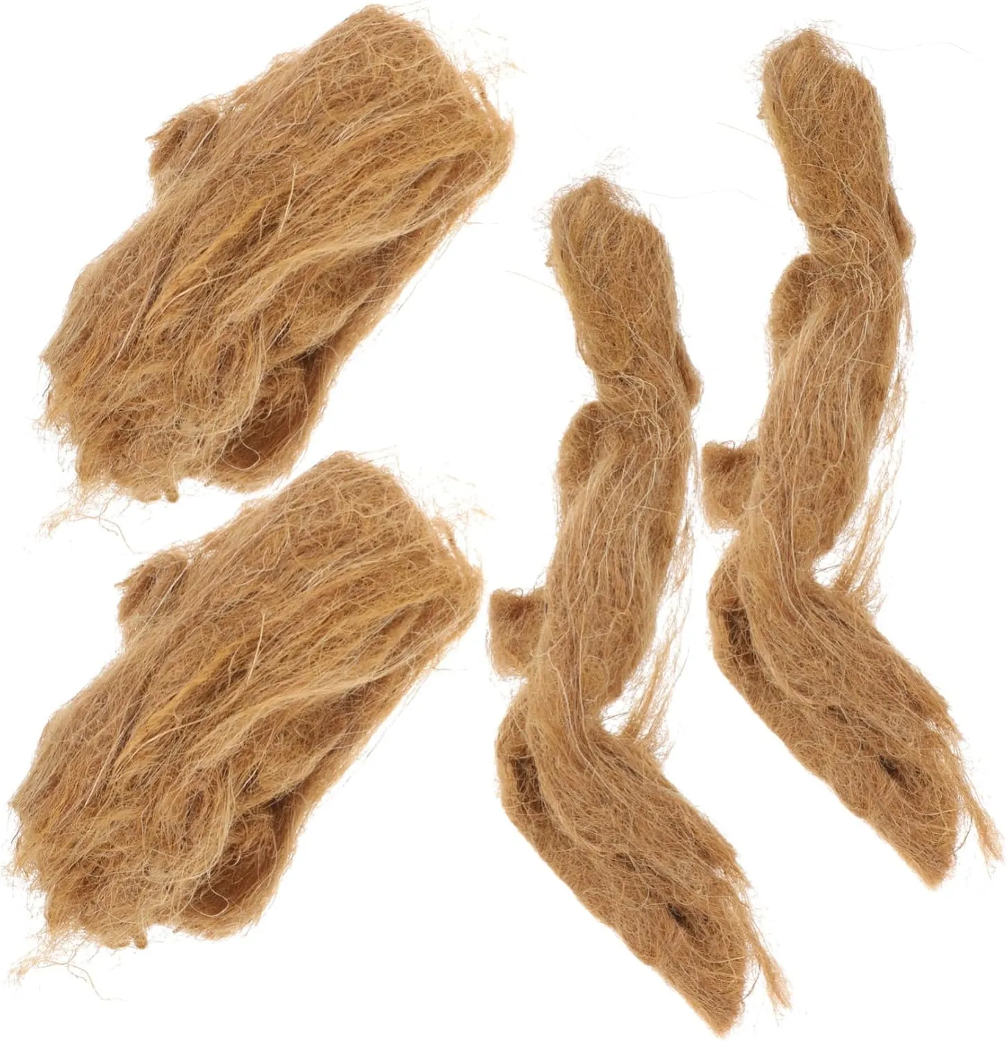 4 Pack Jute Silk Fire Starters Natural Camping Flame Igniters for Emergency Outdoor Survival