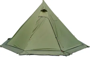 4 Persons 5lb Lightweight Tents, with Stove Jack, 7'3" Standing Room, Easy Setup in 10 Minutes, Flame Retardant Self - Extinguishes, Teepee Tent for Hunting Family Team Backpacking Camping Hiking