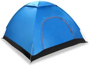 4 Persons Camping Waterproof Tent Pop Up Tent Instant Setup Tent w/2 Net Doors Carrying Bag Folding 4 Seasons for Hiking Climbing Adventure F