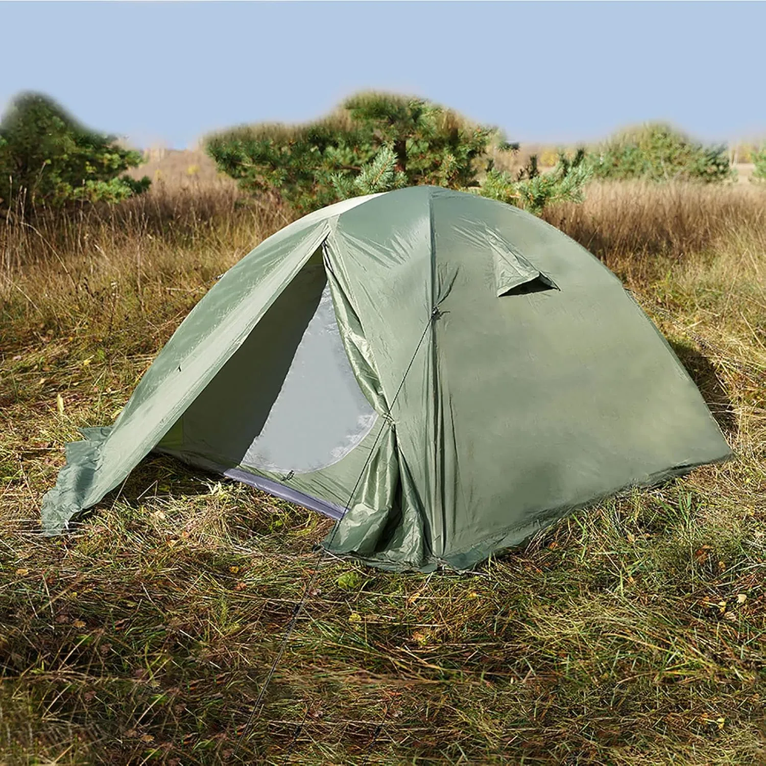 4 Season Ultralight Camping Tent, Backpacking Tent, 2 People Double Layer All Weather Easy Setup Tents for Outdoor Survival, Hiking, Backpack Travel, Mountaineering