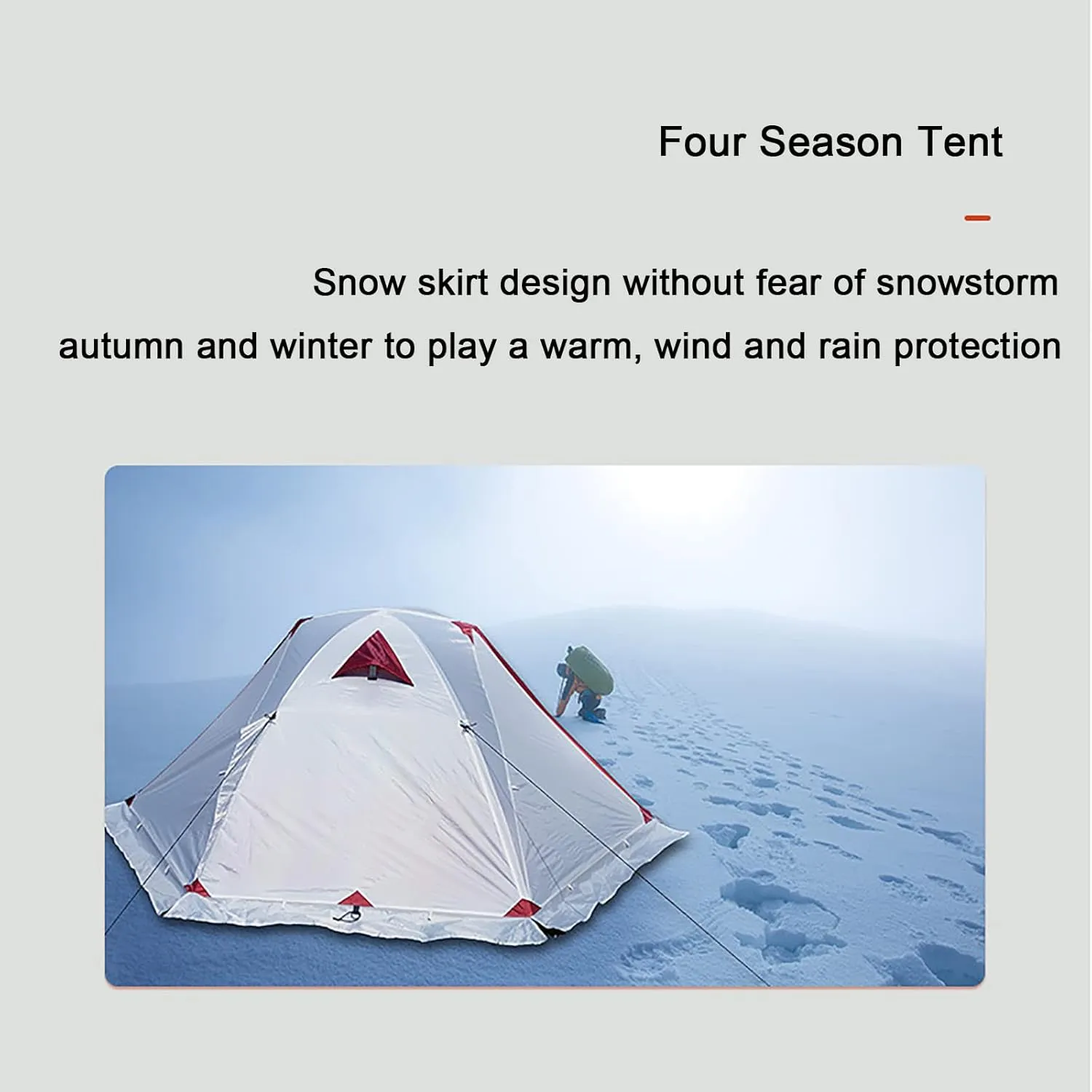 4 Season Ultralight Camping Tent, Backpacking Tent, 2 People Double Layer All Weather Easy Setup Tents for Outdoor Survival, Hiking, Backpack Travel, Mountaineering